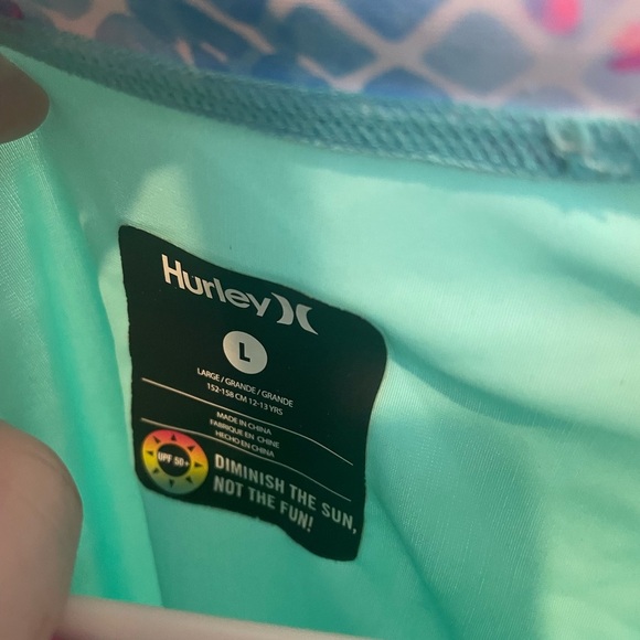 (2) Hurley Swimwear long sleeve UPF 50+ - Picture 3 of 6